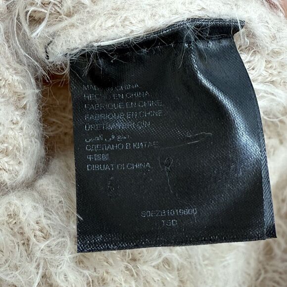 Bebe Women’s Cream Sweater Y2k Fuzzy Bebe Sweaters Small - Picture 12 of 16